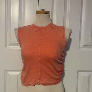 Out from under by urban outfitters coral cropped tank size small